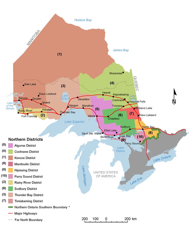Northern Ontario Districts